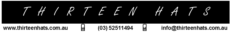 www.thirteenhats.com.au   0439511494   info@thirteenhats.com.au